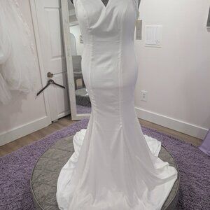 June Bridal Fit and Flare Wedding Dress Size 16